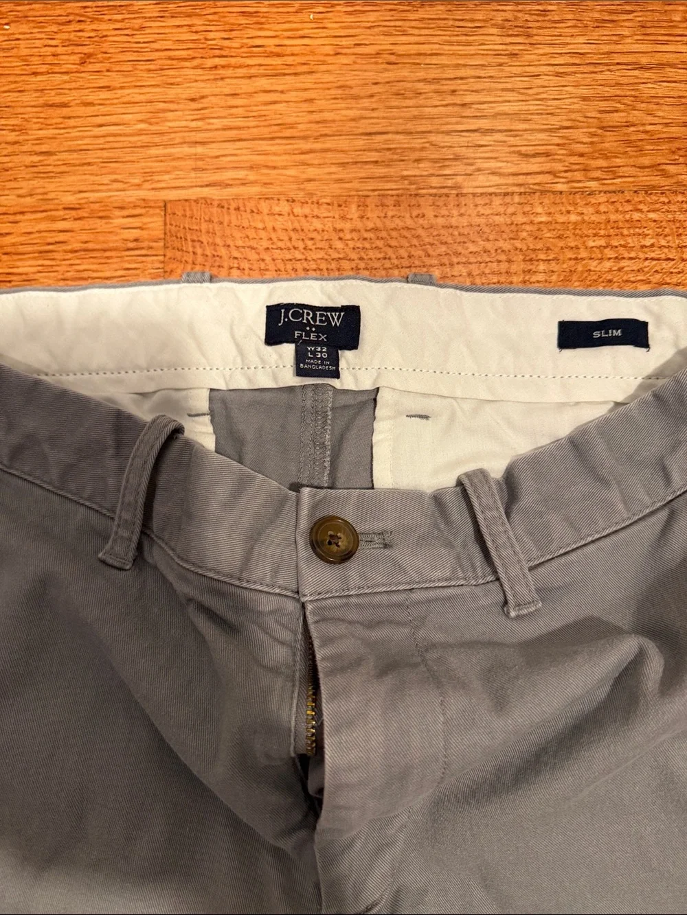 J. Crew Men's Slim Chinos in Slate Gray